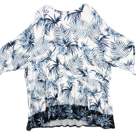 J. Jill Wearever Collection Tunic Blouse Palm Leaf Print Tropical Size 4X - Picture 4 of 7